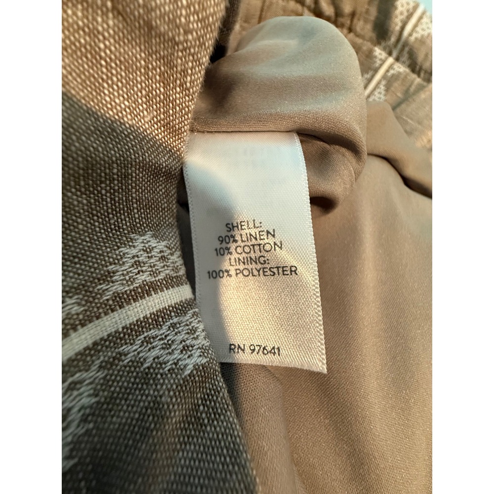 J. Jill Love Linen Latte Striped Faux Wrap Skirt size Small Linen Cotton Blend - Picture 4 of 6